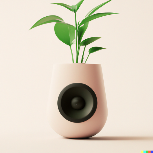 Stylish plant pot speaker