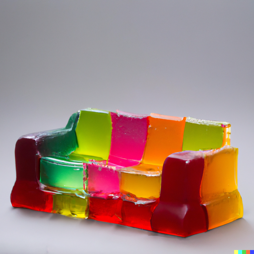 Sofa made out of jelly