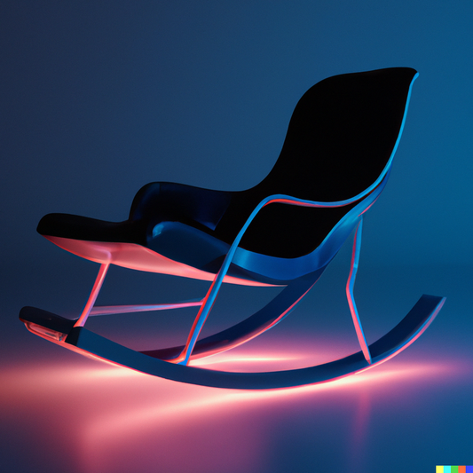 Neon light rocking chair