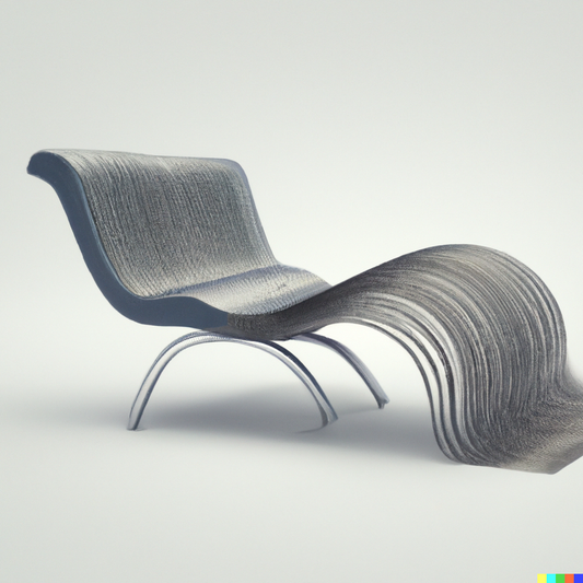 Lounge chair made from relaxing sound waves